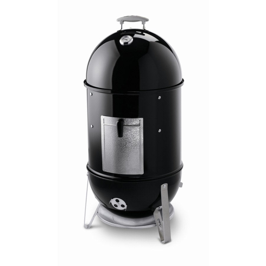 Weber 18-in Smokey Mountain Cooker 481-Sq in Black Porcelain-enamel Vertical Charcoal Smoker 721001