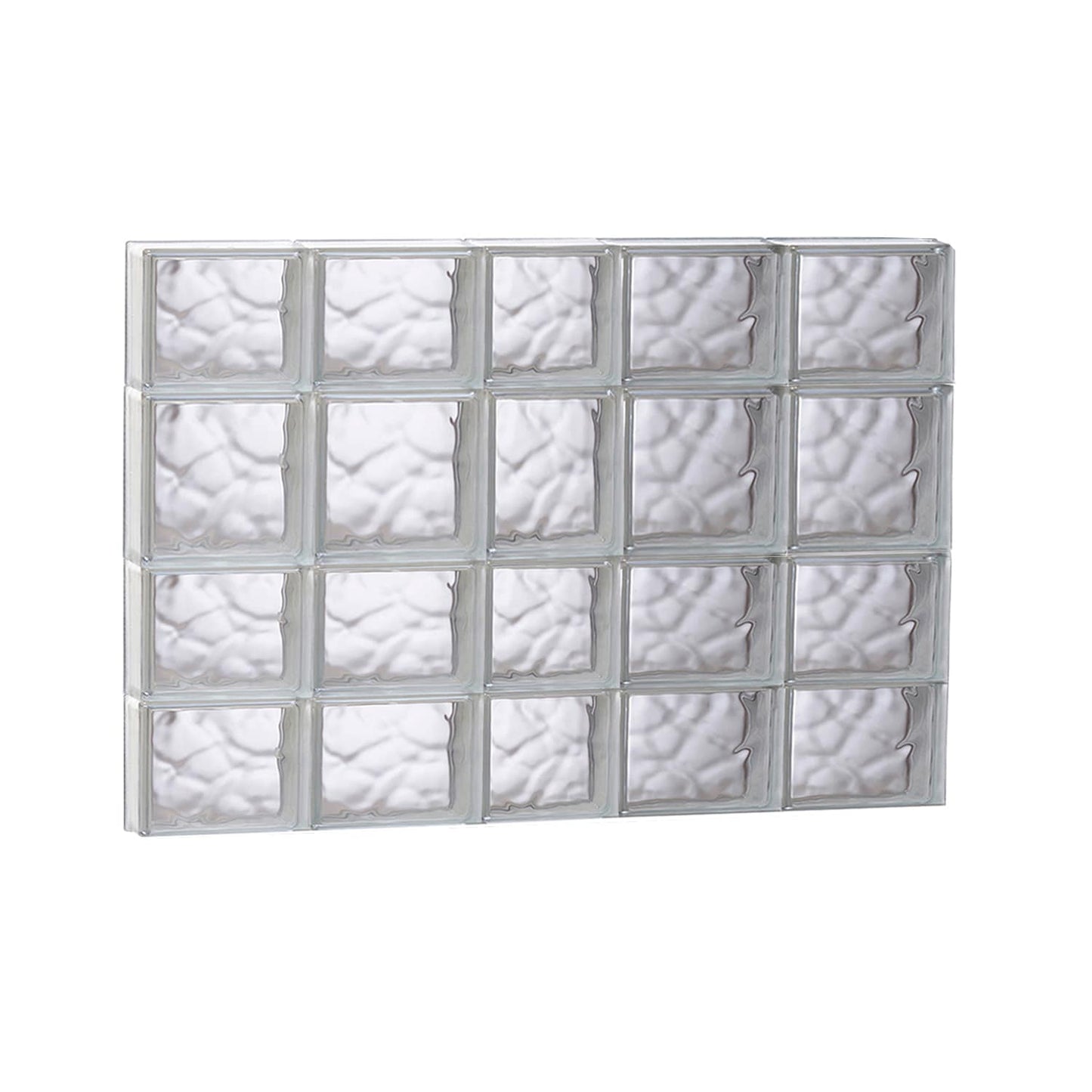 REDI2SET Wavy Glass 36-3/4-in x 25-in Frameless Replacement Glass Block Window