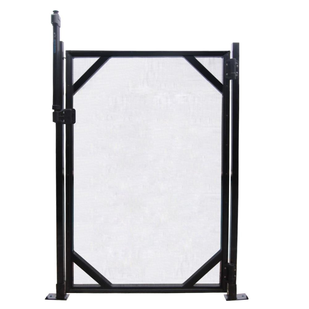 WaterWarden Aluminum Mesh Pool Safety Barrier Gate Black ( 2.5-ft x 5-ft )