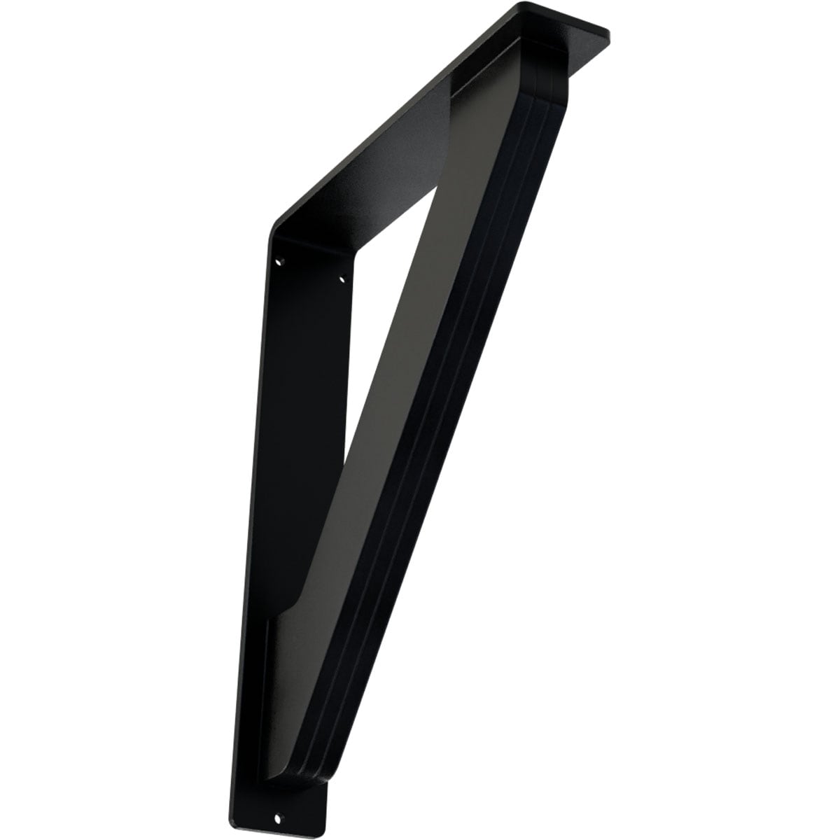 Ekena Millwork Traditional 10-in x 2-in x 12-in Black Wrought Iron Countertop Support Bracket BKTM02X10X12TTR