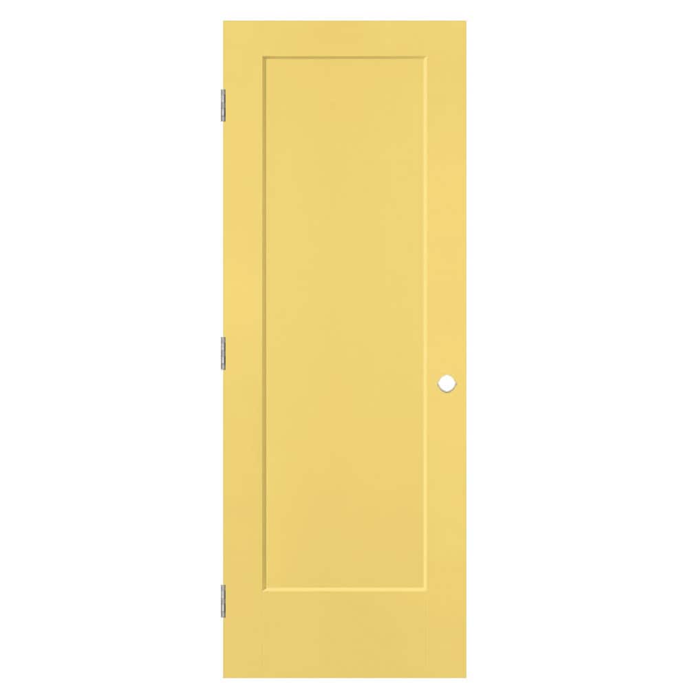 Masonite 30-in x 80-in Marigold Hollow core 1-panel square Right hand Smooth Prefinished Molded composite Flat Jamb Single Prehung Interior Door