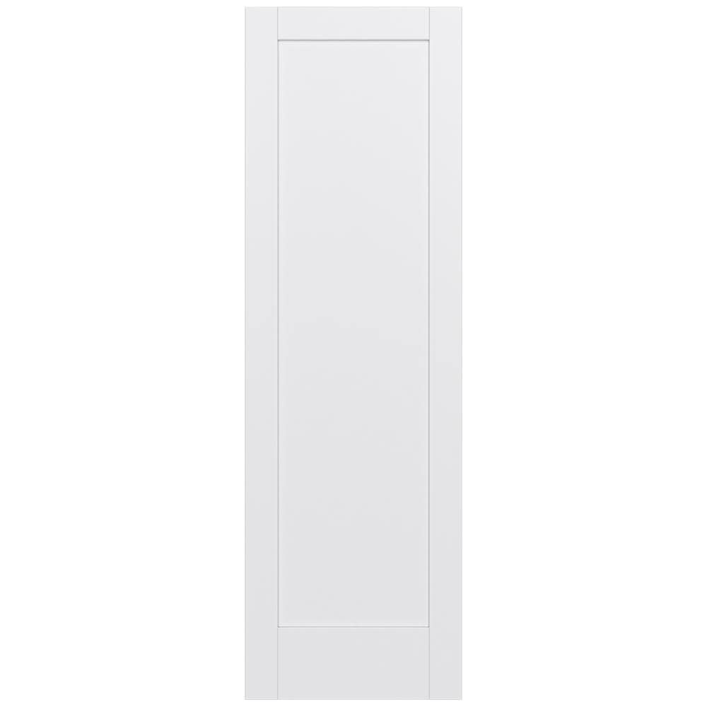 JELD-WEN MODA Shaker 30-in x 96-in Primed 1-panel square Smooth Solid core Primed MDF Slab Door