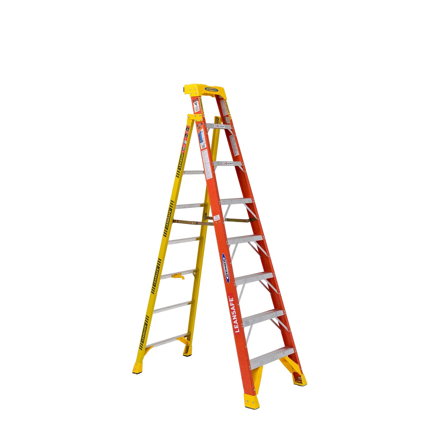 Werner L6200 8-ft Fiberglass Type 1a- 300-lb Load Capacity Step Ladder L6208