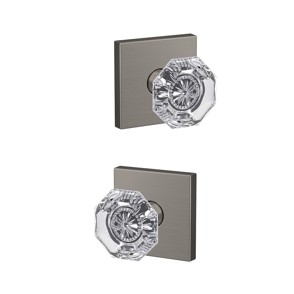 Schlage Custom Alexandria- Collins Satin Nickel Interior Bed/Bath Hall/Closet Combined Door Knob FC21 ALX 619 COL
