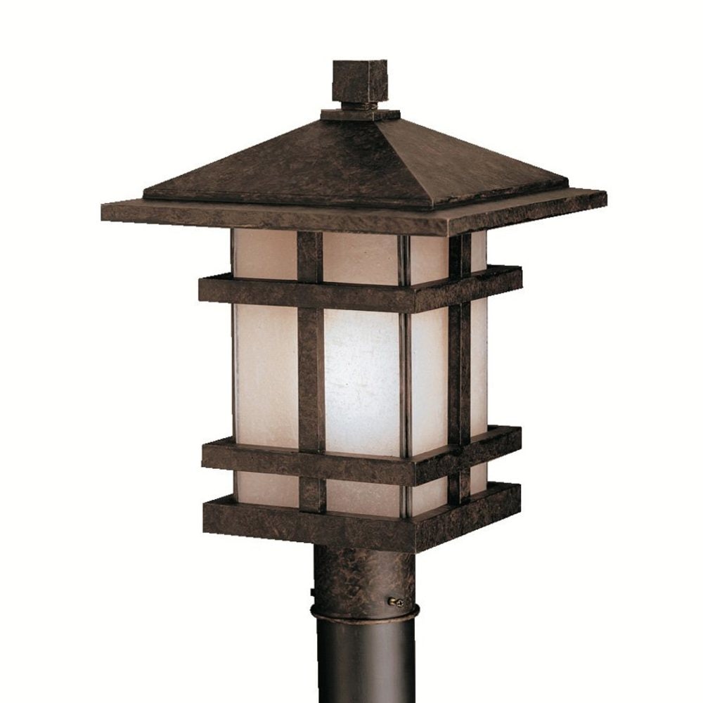 Kichler Cross Creek 17.0-Inches Aged Bronze Traditional Outdoor Light post lantern 1253777