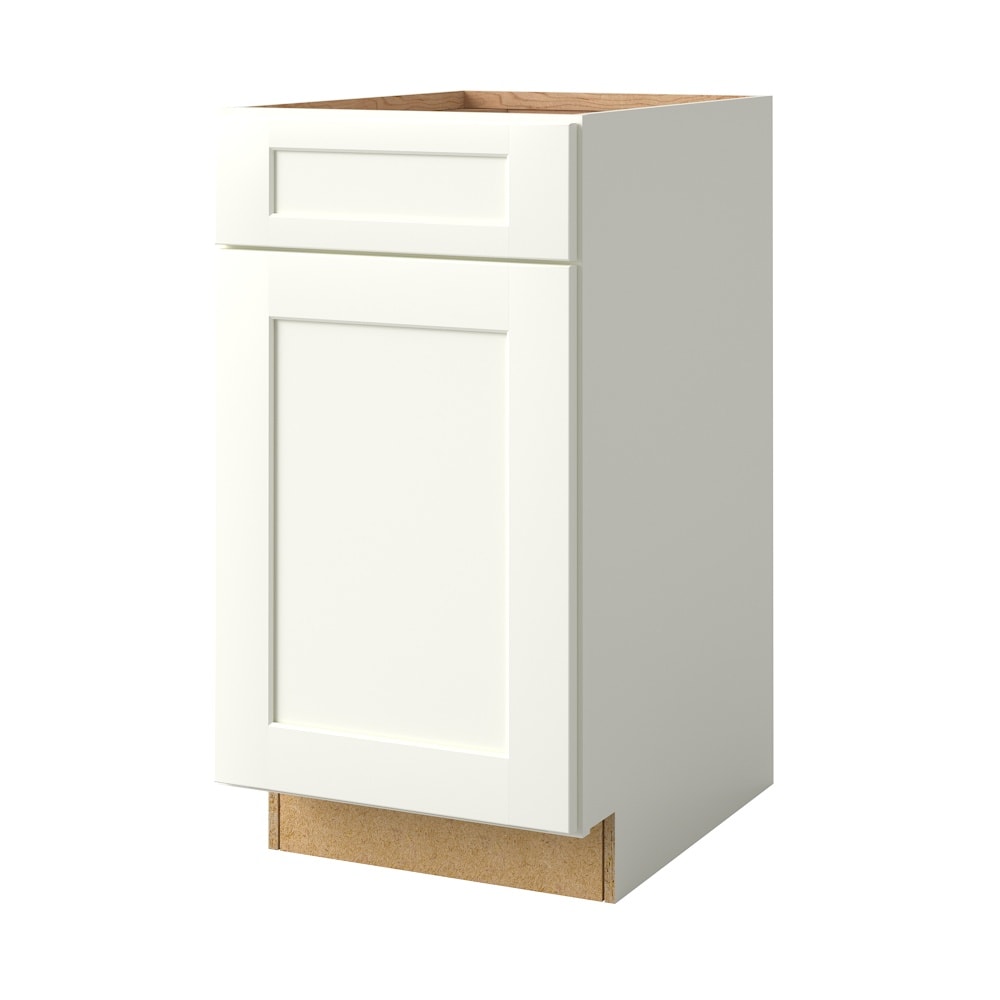 allen + roth Aveley 18-in W x 34.5-in H x 24-in D Linen Base Fully assembled Cabinet Flat Panel