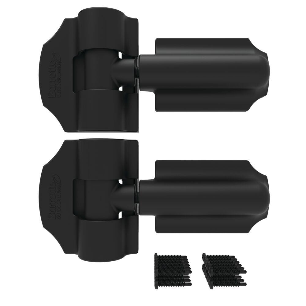 Barrette Outdoor Living Heavy-Duty 2-Pack 4-7/8-in Black Gate Hinge 73014250
