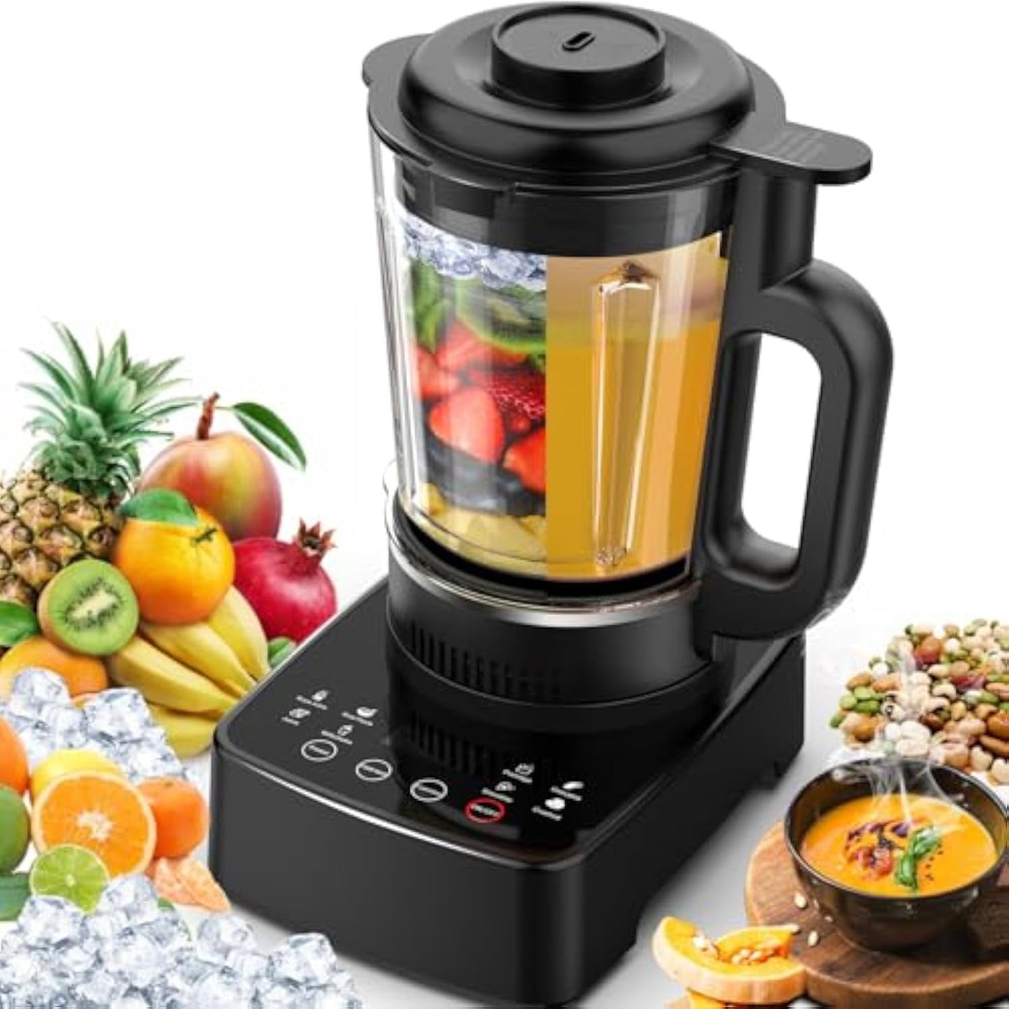 12-in-1 Multifunctional Nut Milk Maker Machine, 55oz Large Capacity with Auto-Clean, Plant-Based Milk Machine for Almond, Oat, Coconut, Soy, Rice Milk, 24H Timer, Altitude Recognition & Keep Warm