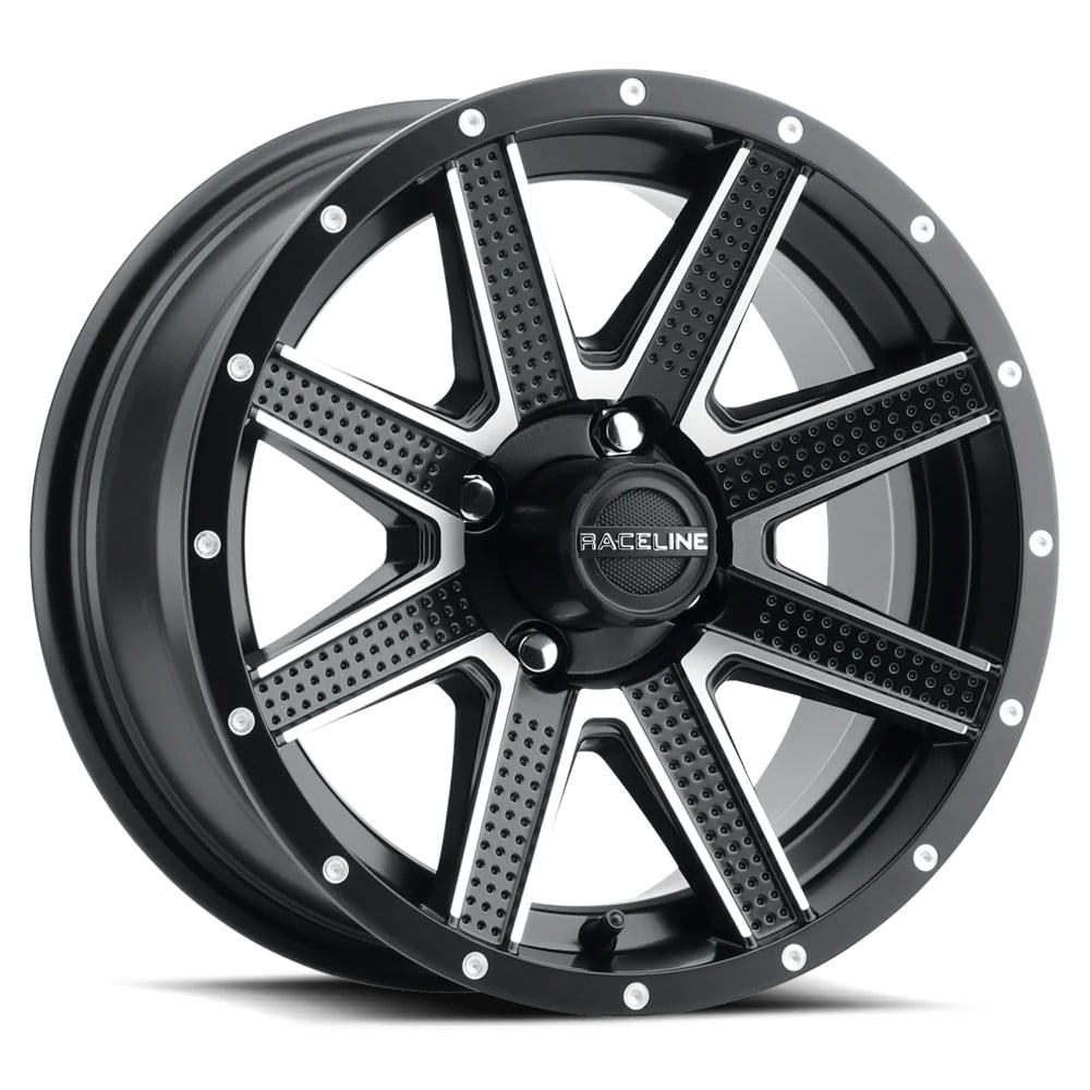 12x7 Raceline G92M Hostage UTV Black/Machined Wheel 4x4 (5mm)