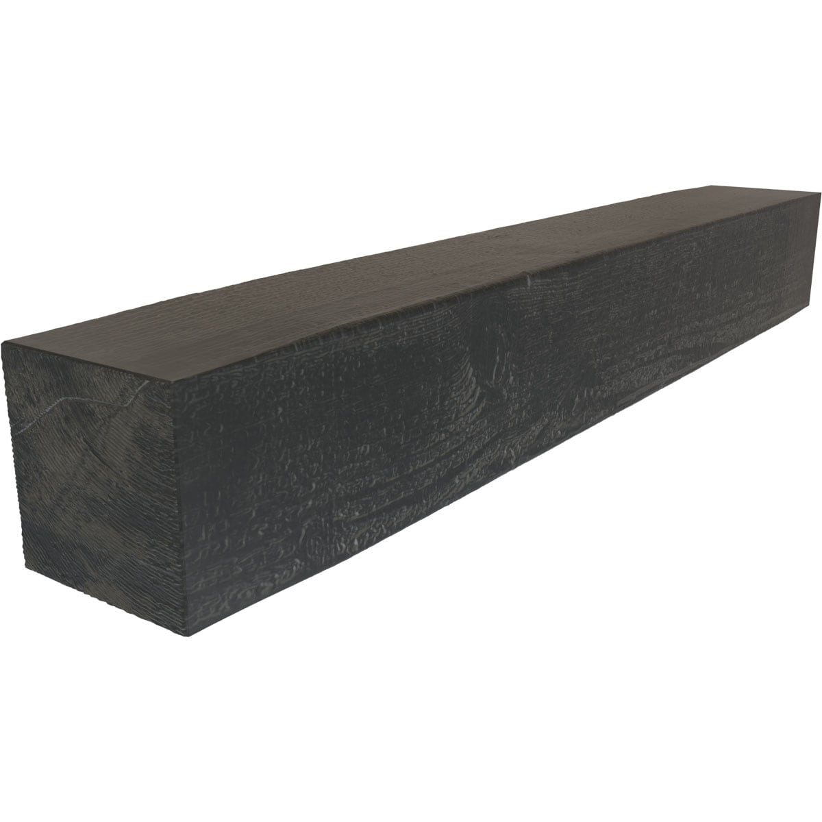 Ekena Millwork 48-in W x 8-in H x 10-in D Aged Ash Hollow Urethane Rustic Fireplace Mantel MANURS08X10X48ES