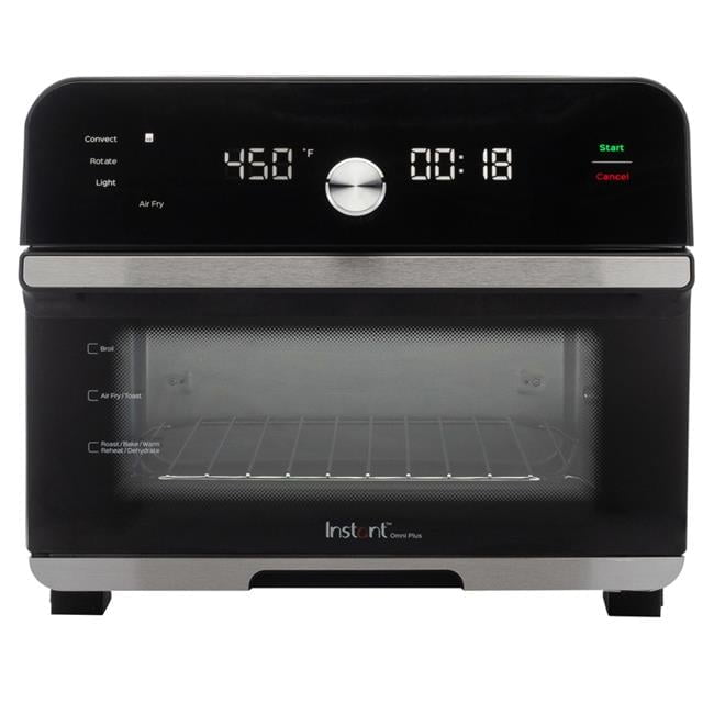 15.7 x 16.5 x 13.9 in. Omni Stainless Steel Toaster Oven, Black