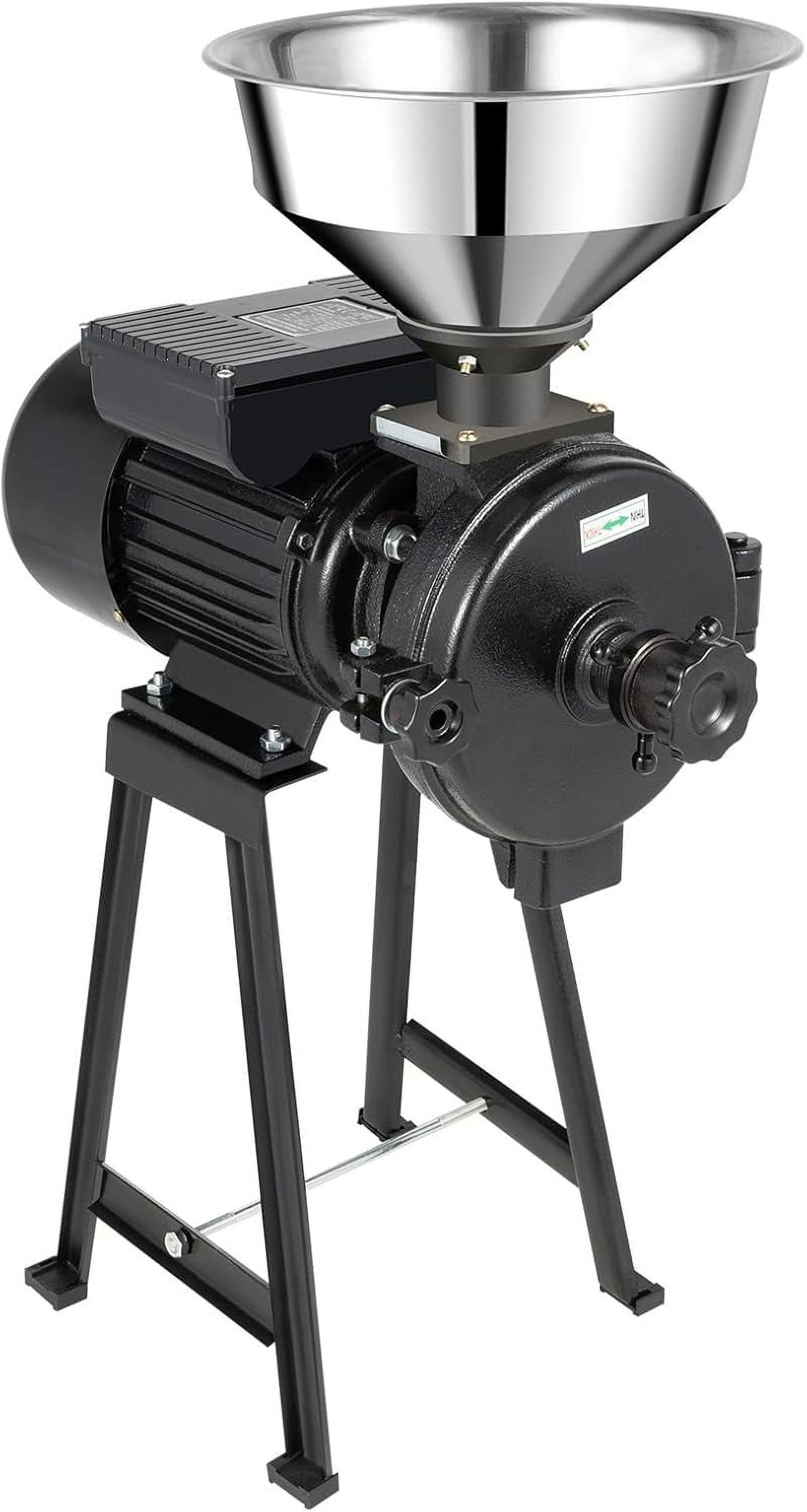 1500W Electric Grain Mill, Wheat Feed Mill Dry Grinder Grain Grinder Milling Machine with Stainless Steel Funnel, Wet Dry Cereal Grinder Rice Corn Coffee Flour Mill, 1400r/m, 110V
