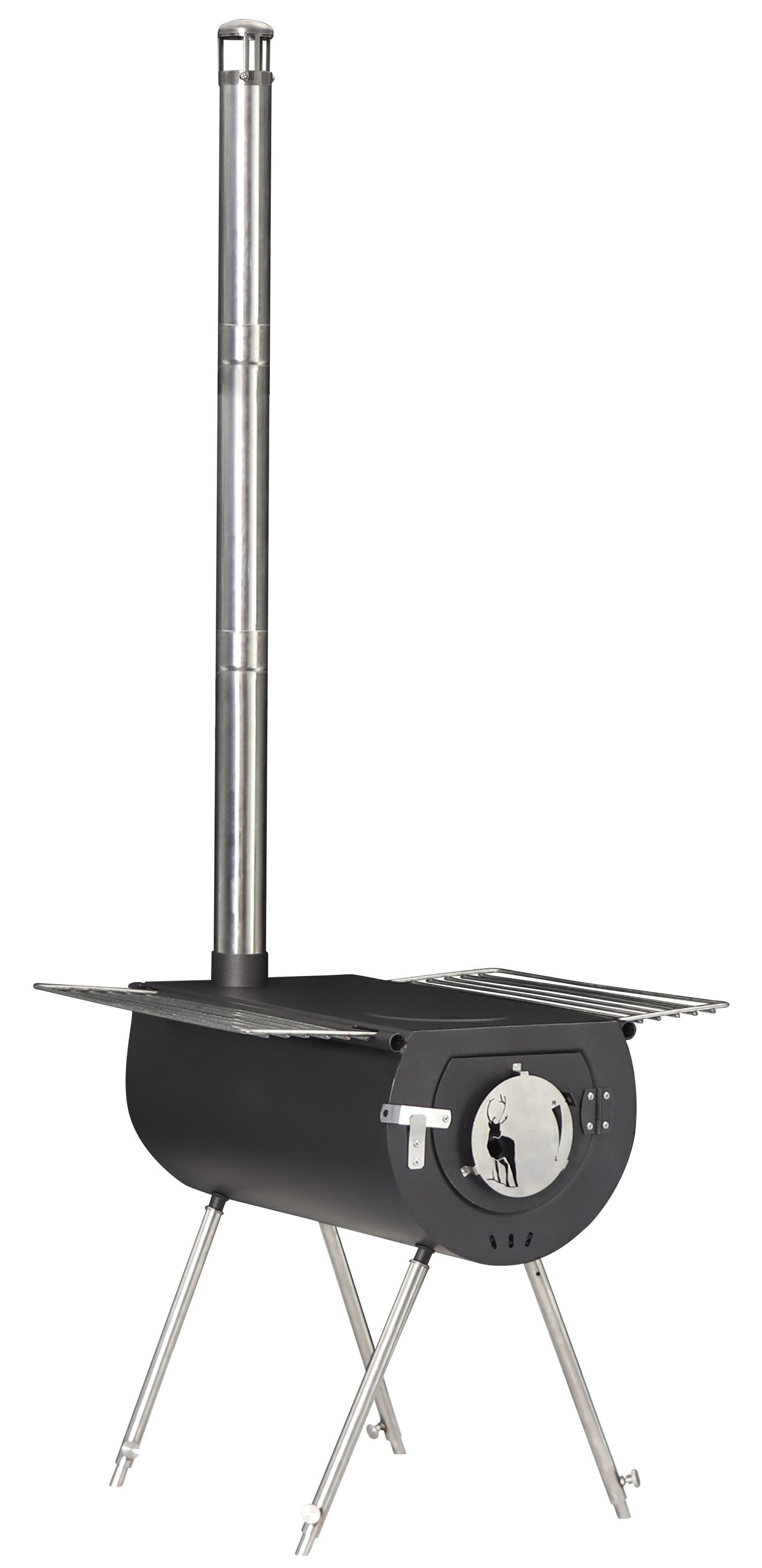 US Stove Company Caribou 1-Burner Wood Manual Stainless Steel Outdoor Stove CCS18