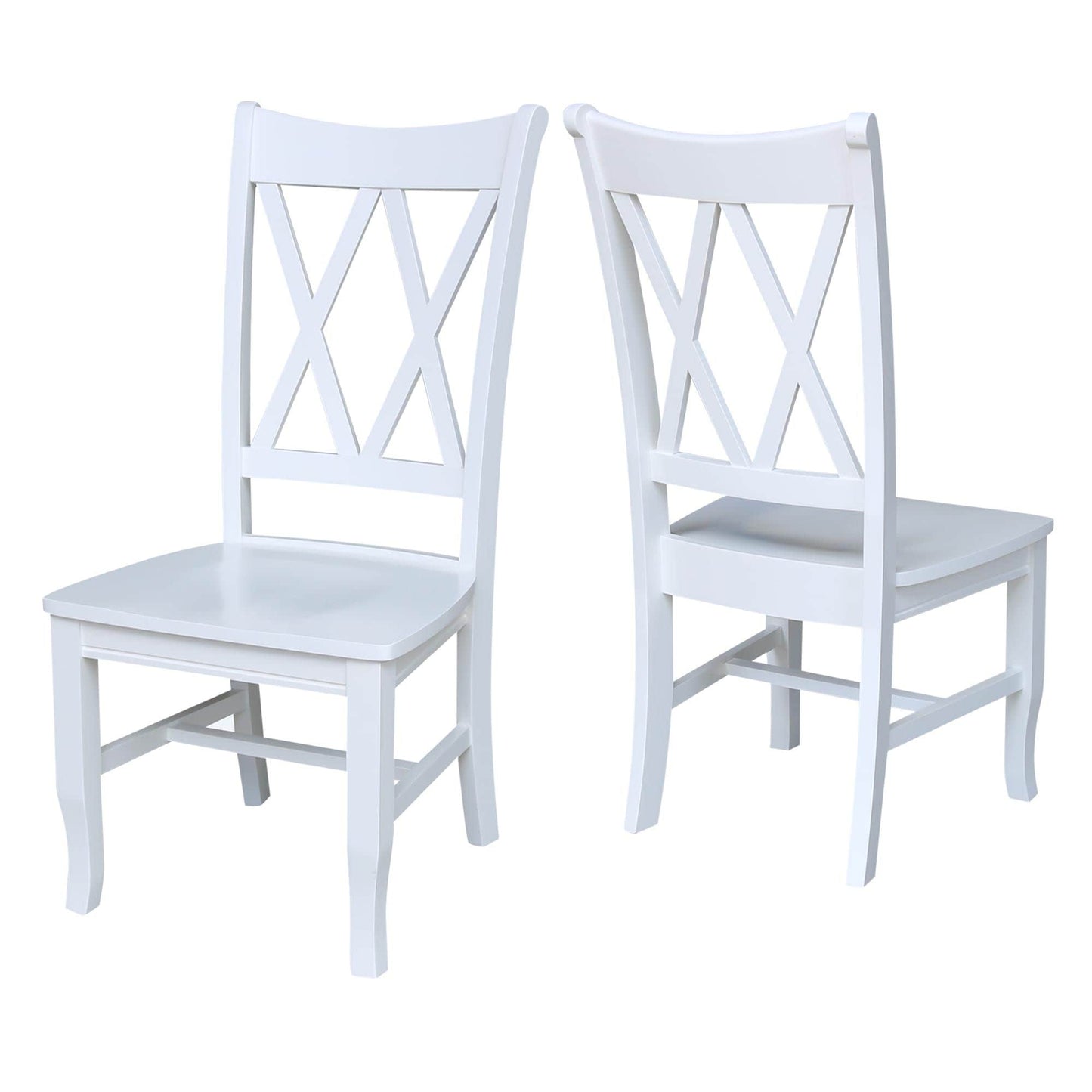 International Concepts Set of 2 Traditional Dining Side Chair (Wood Frame)