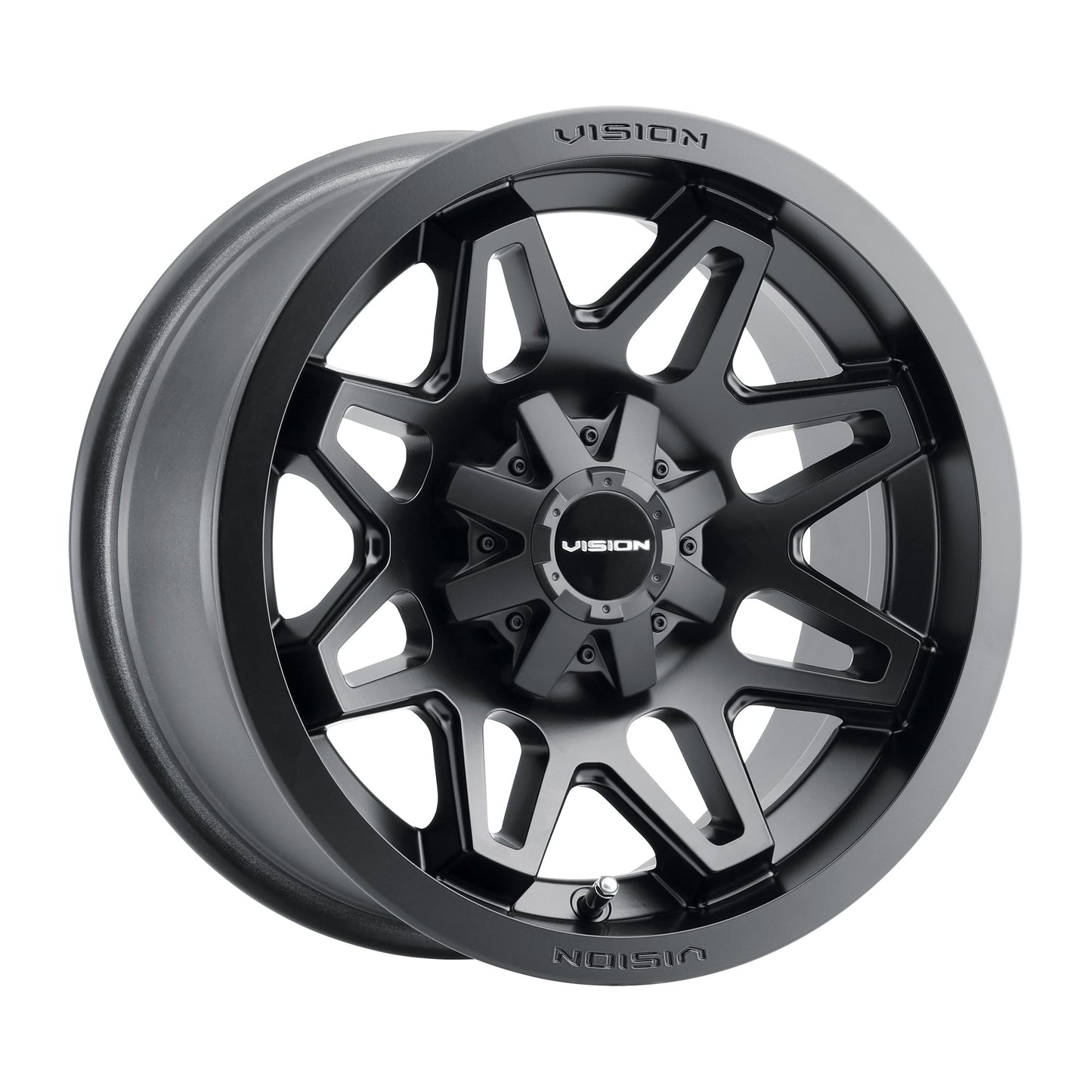 15x7 Vision 416 Se7en Matte Black UTV Wheel 4x156 (38.1mm)