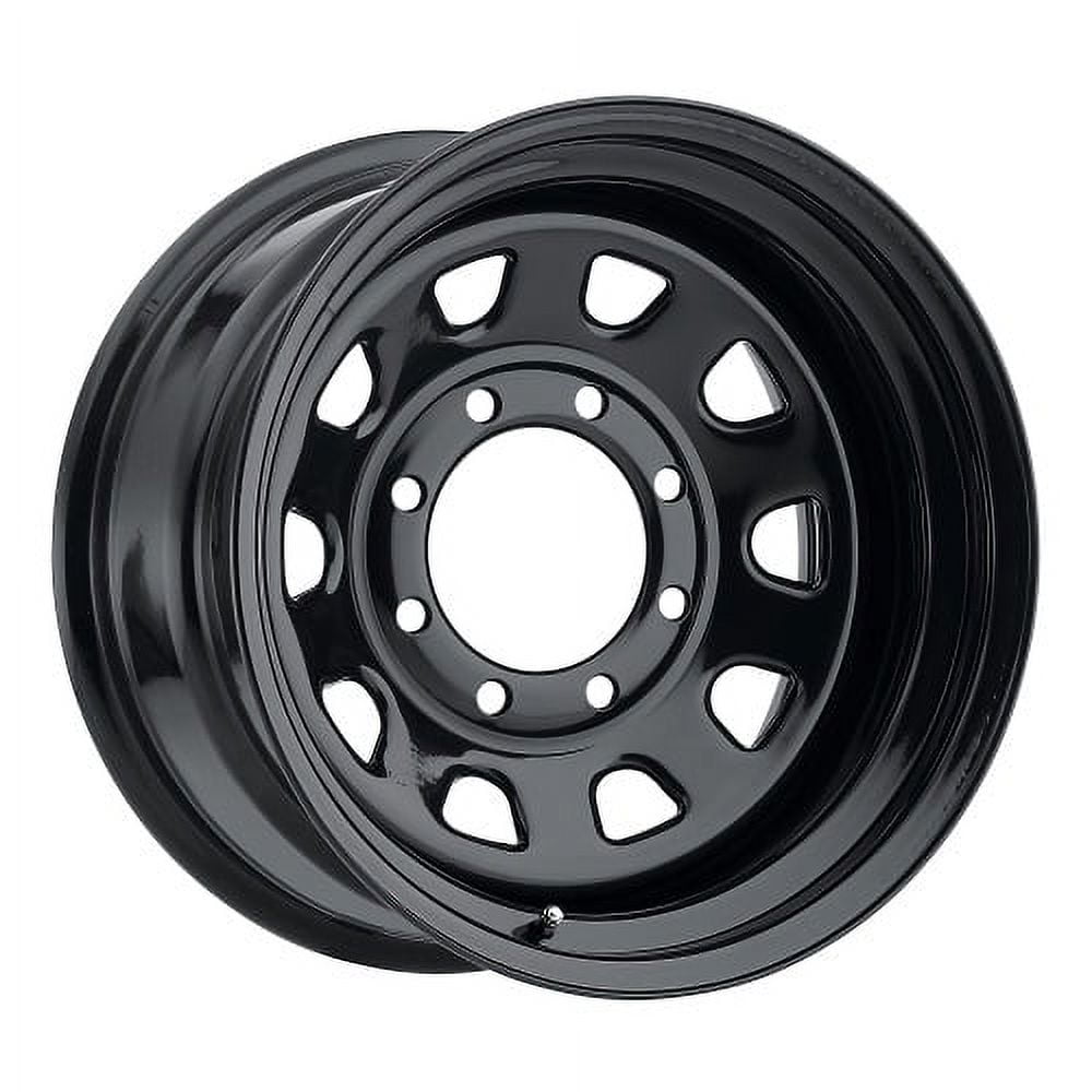 16x8 Vision HD 84H D-Window Black Steel Wheel 5x4.5 (0mm) CAPS SEPARATE