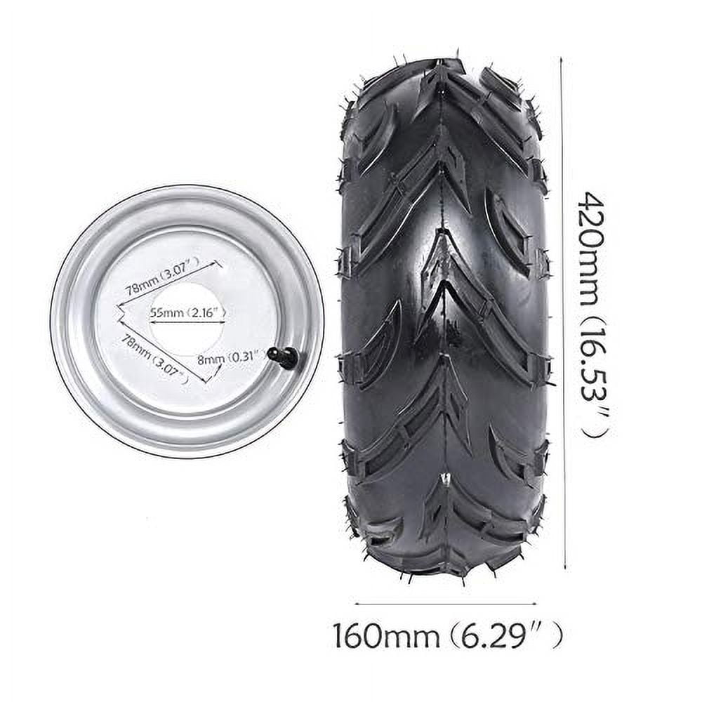 1PCS 16X8-7 Tubeless Tires Wheels with Rim | Front or Rear Tires with Rims for ATV Go Kart UTV Quad Bike Buggy