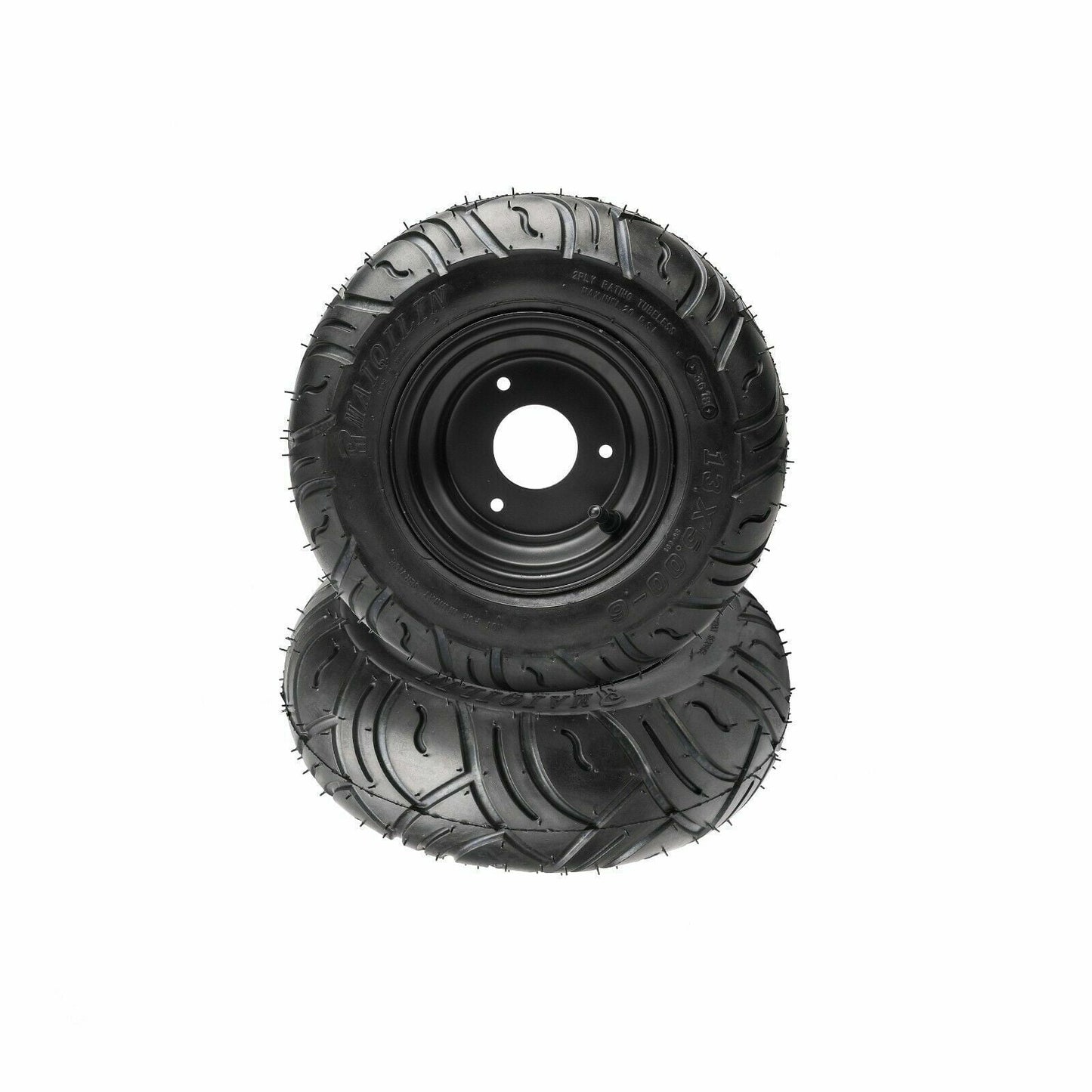 2pc 13x5.00-6 13x5-6 Tire on Rim 3 Lug Wheel Assembly for Go Kart Trike ATV