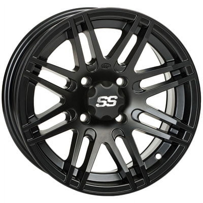 4/110 ITP SS316 Alloy Series Wheel 12x7 2.0 + 5.0 Matte Black for Honda TRX 250 RECON 2016-2018