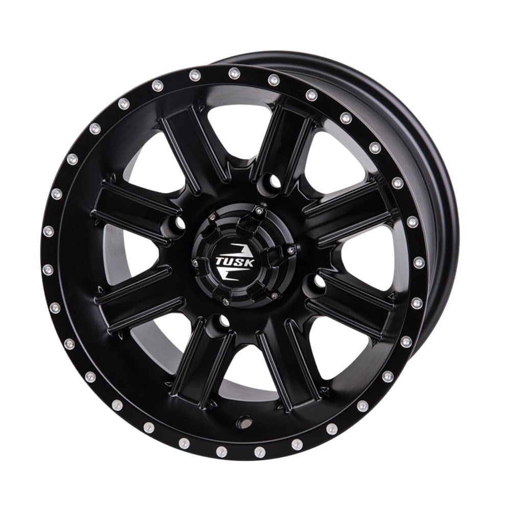 4/110 Tusk Cascade Wheel 12x7 5.0 + 2.0 Matte Black For YAMAHA WOLVERINE 350 4X4 1995-2005