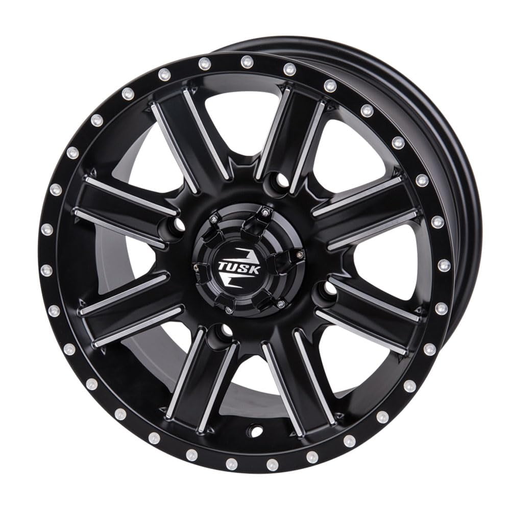4/137 Tusk Cascade Wheel 14x7 5.0 + 2.0 Machined/Black For CAN-AM Defender HD7 Max 2022