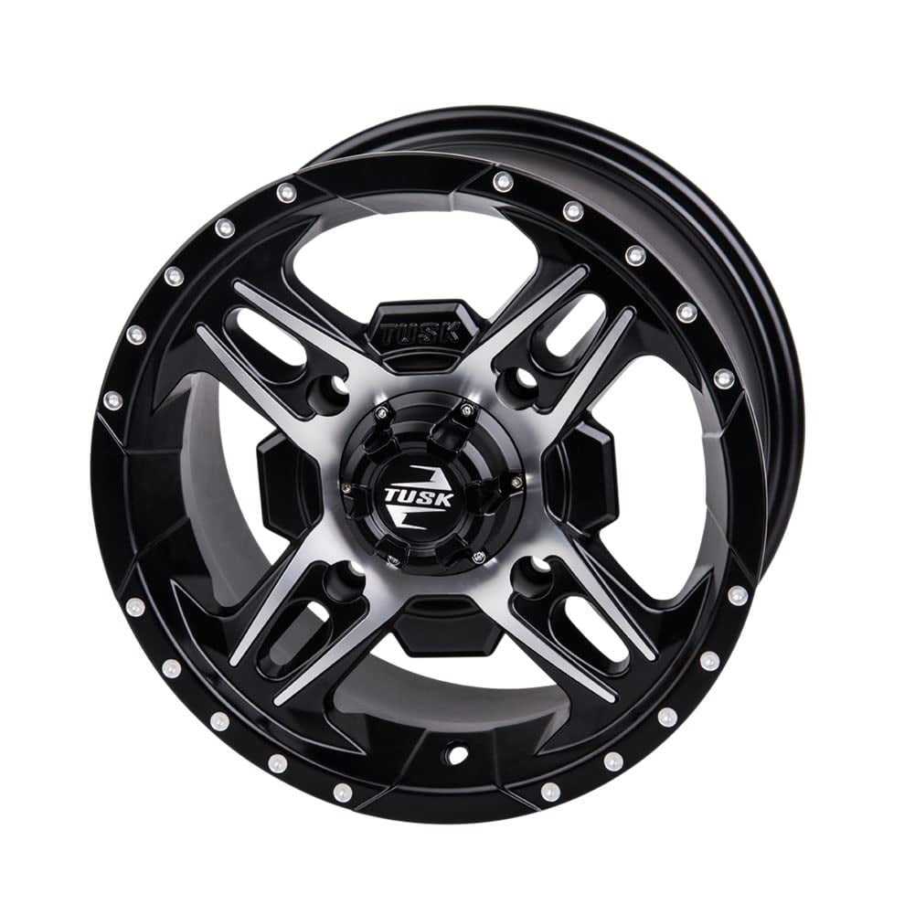4/156 Tusk Beartooth Wheel 14x7 4.0 + 3.0 Machined/Black For YAMAHA YXZ1000R SS XT-R 2020-2021