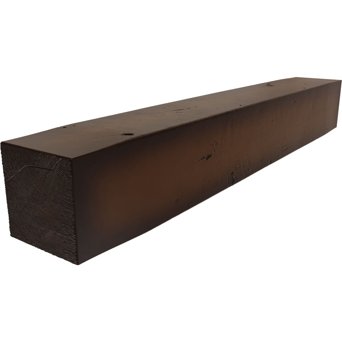 Ekena Millwork 84-in W x 4-in H x 8-in D Premium Mahogany Hollow Urethane Rustic Fireplace Mantel MANUKP04X08X84ZM