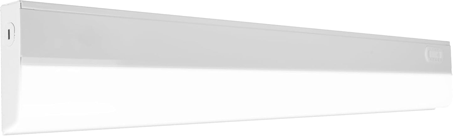 Nicor 24\u201D LED Direct Wire Under Cabinet Light - Dimmable Undercounter LED Lights for Kitchen - Selectable CCT 2700K-5000K, 612-648 Lumens, 9W - UCB Series Hardwired Under Cabinet Lighting Lighting