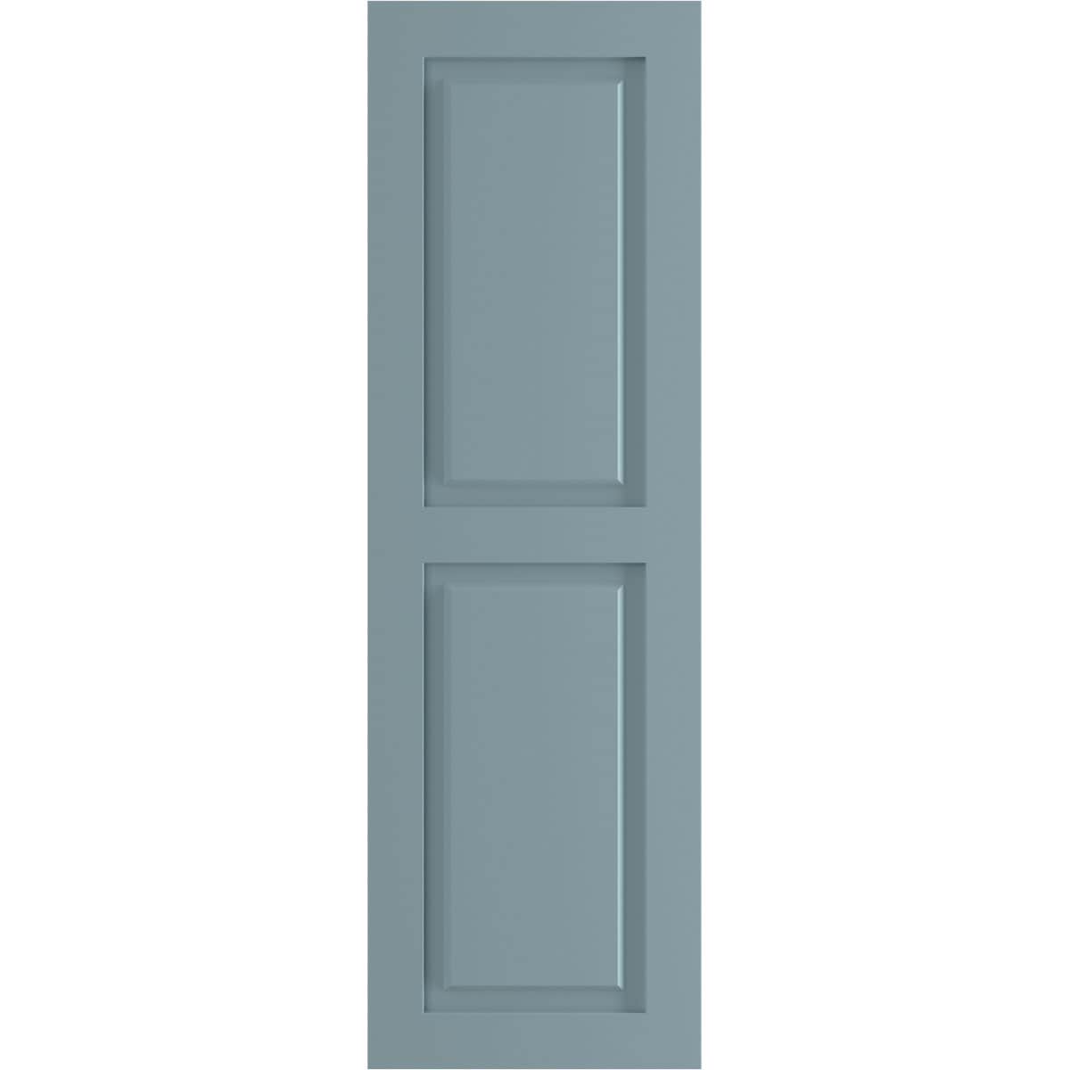 Ekena Millwork 15-in W x 73-in H Peaceful Blue Raised panel Exterior Shutters ( 2 -Pack )