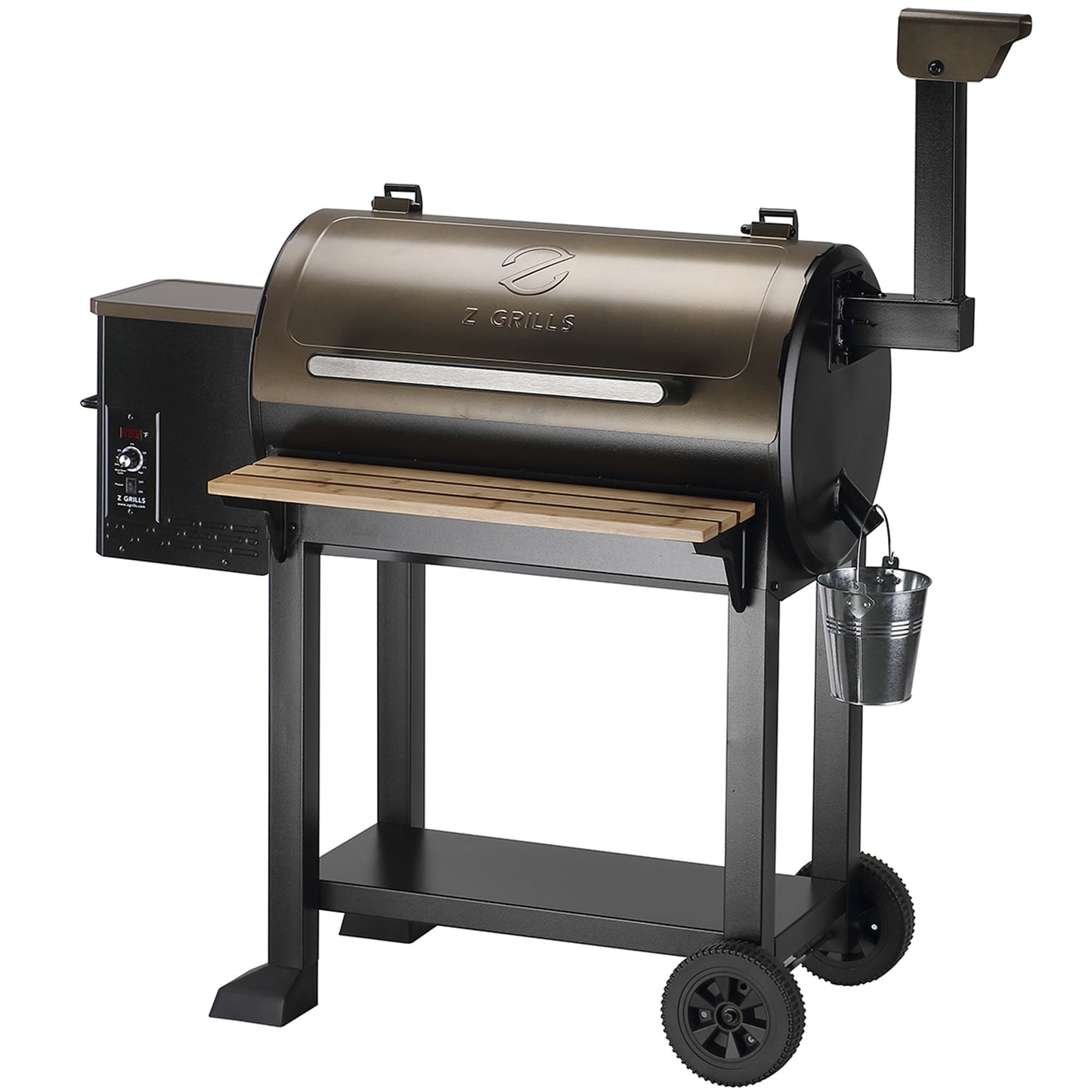 Z GRILLS ZPG-5502G 553 sq in Black Pellet Grill and Smoker 8-in-1 BBQ Wood Fire Grill ZPG-5502G