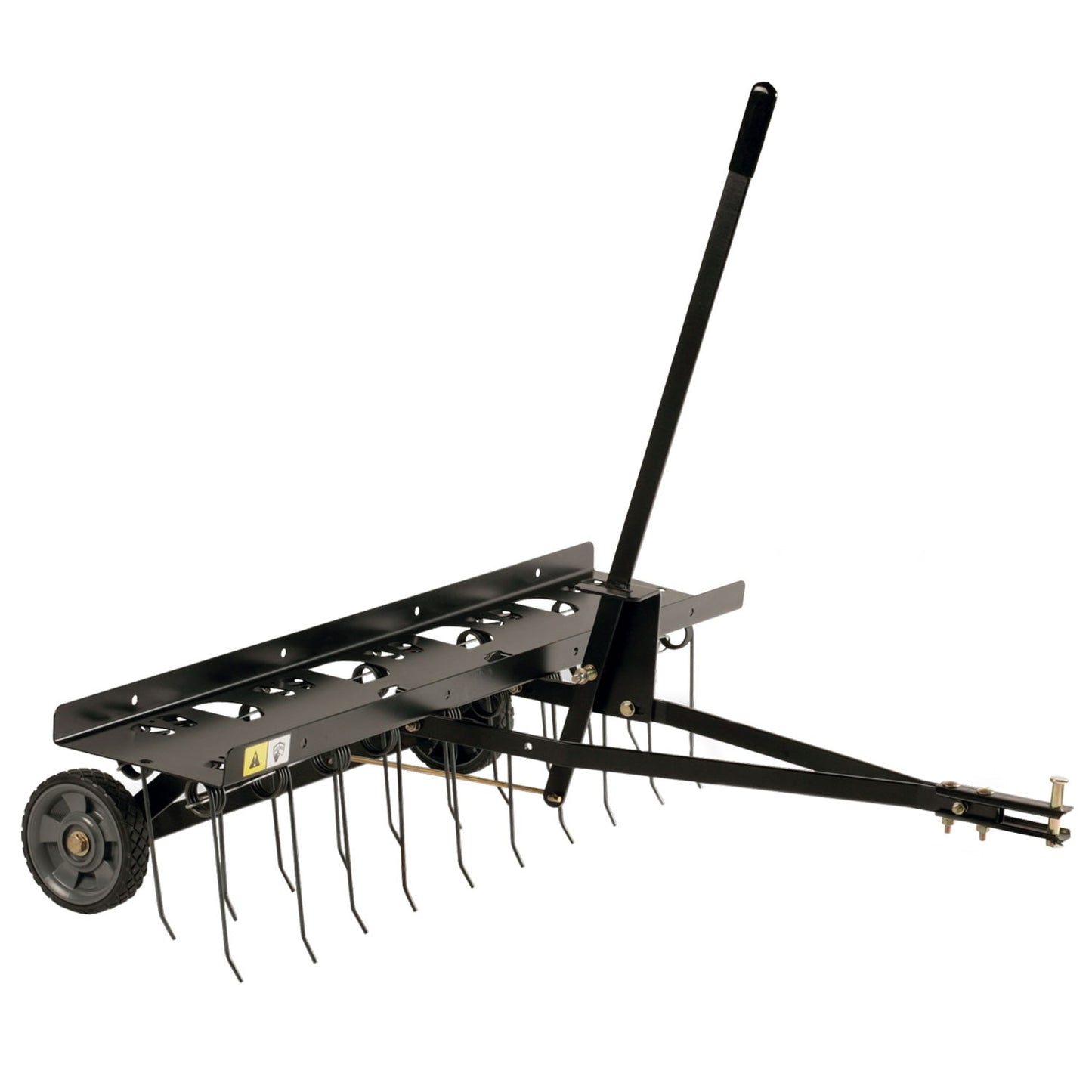 Brinly 40-Inch Tow-Behind Dethatcher with Replaceable Tines, Adjustable Depth, and Pneumatic Wheels DT-402BH-A