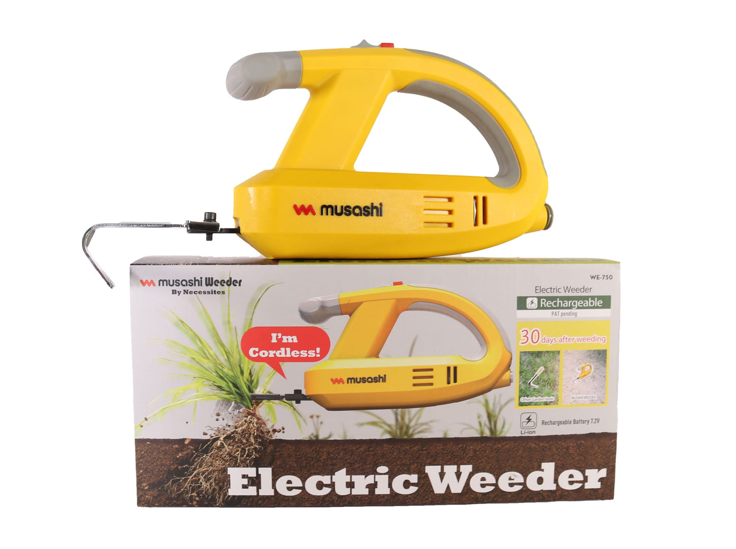 Necessities Musashi Hand Tool Weeders with Cushioned Grip - Chemical-Free Weed Removal, Lightweight and Efficient WE-750VP