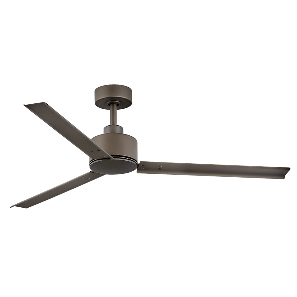 Hinkley Indy 56-in Metallic Matte Bronze Indoor/Outdoor Smart Ceiling Fan and Remote (3-Blade) 900956FMM-NWA