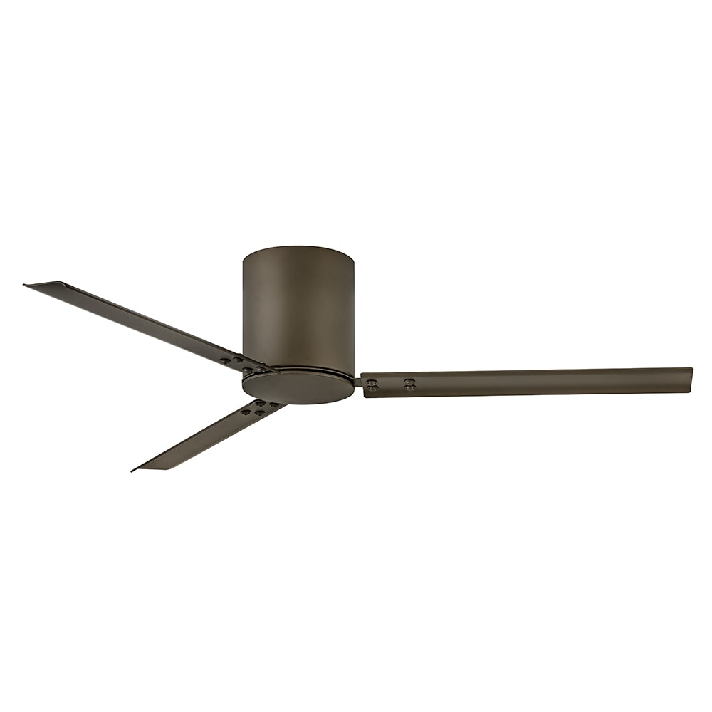 Hinkley Indy Flush 58-in Metallic Matte Bronze Indoor/Outdoor Flush Mount Smart Ceiling Fan and Remote (3-Blade) 901058FMM-NDD