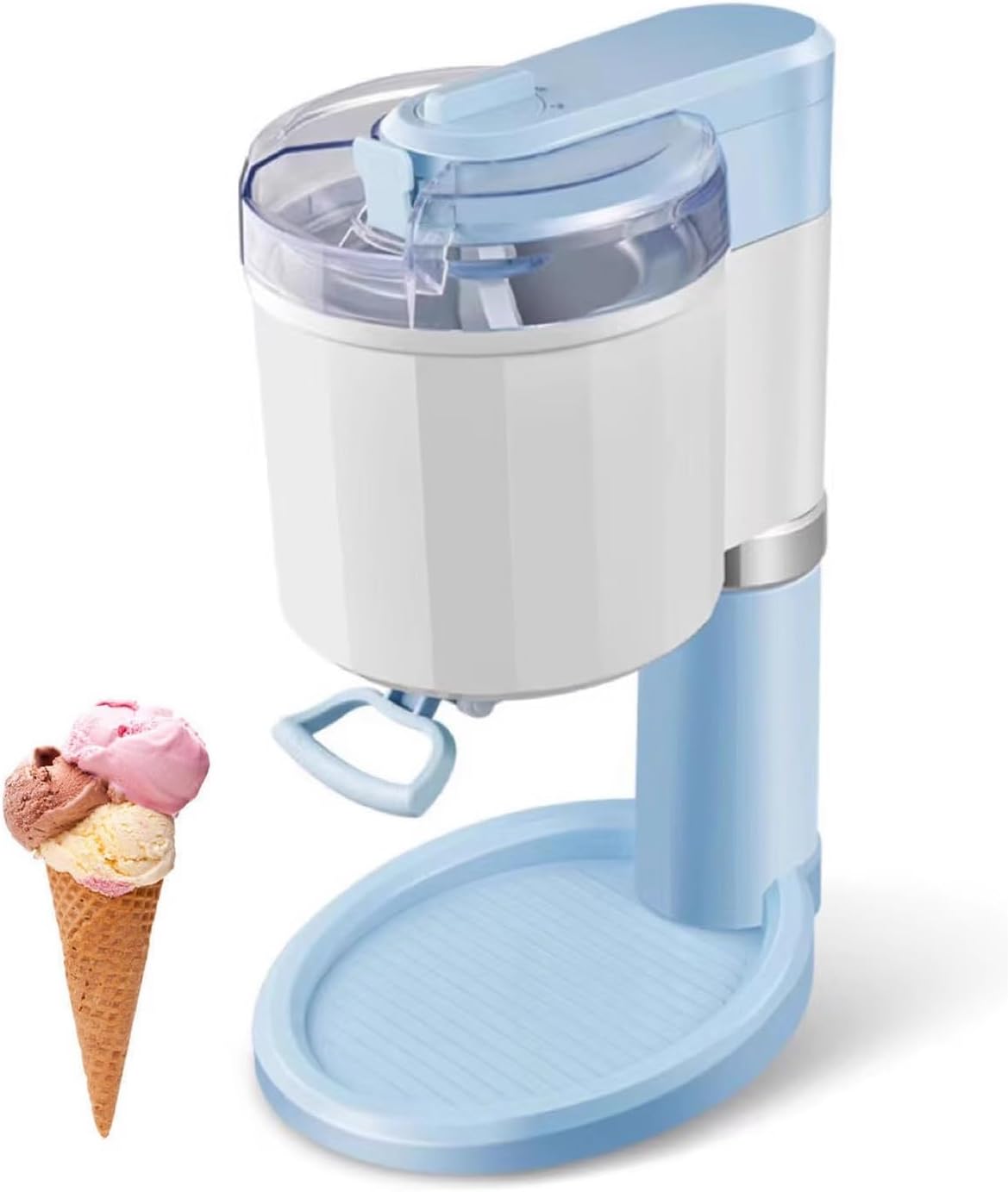 Ice Cream Maker 1L Machine Ice Cream Mini Fruit Maker for Home Electric Milkshake Machine DIY Kitchen Automatic Dessert Maker Table Top Ice Cream Machine,Fun Kitchen Appliance