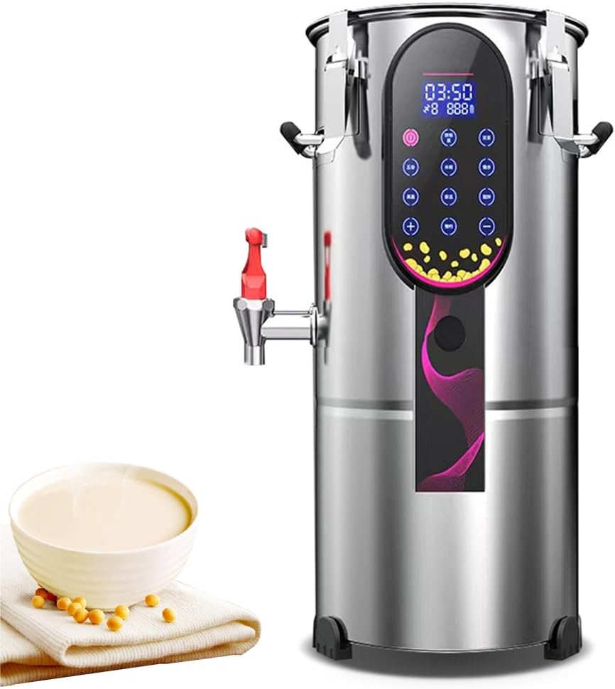 JMOZHCD Commercial Soy Milk Machine Electric Soy Milk Machine with Removable Filter and Slag Separation Timer Refiner Suitable for Kitchen Restaurant (22L)