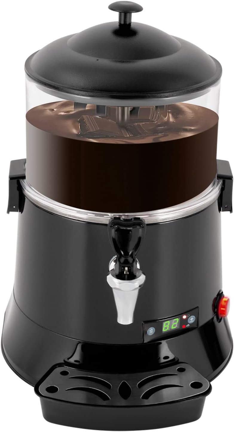 5L Commercial Chocolate Heating and Mixing Machine Temperature Adjustable Electric Chocolate Melting Machine for Catering Restaurant Canteen Home Party