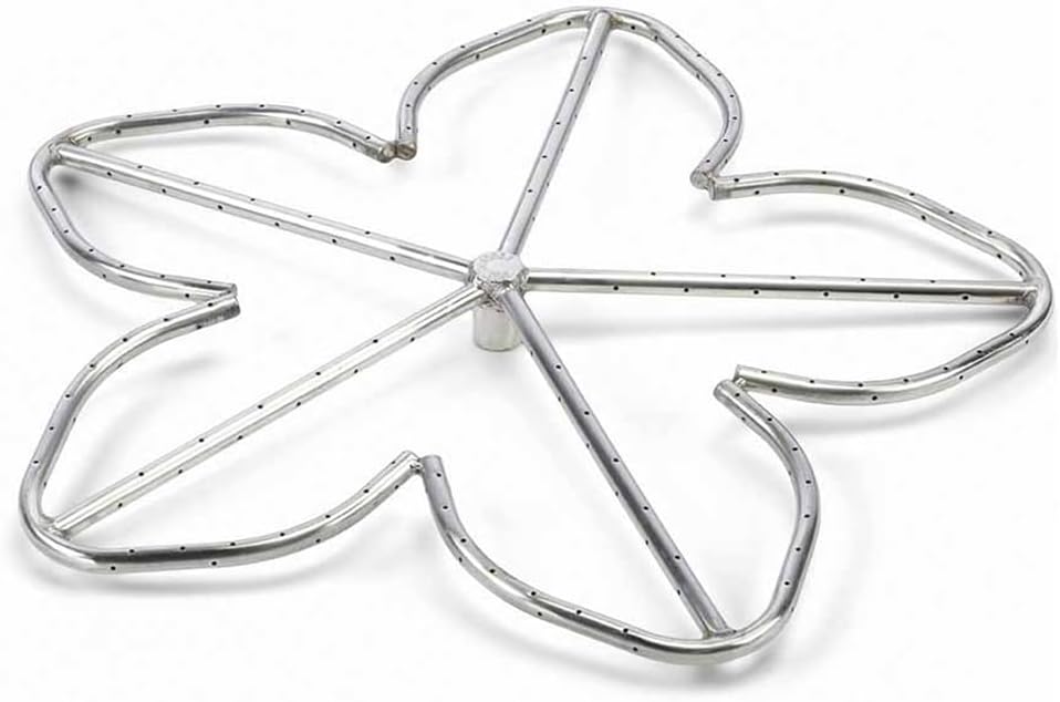 HPC Fire Penta Fire Pit Burner (PENTA12-NG), 12-Inch, Stainless Steel, Natural Gas