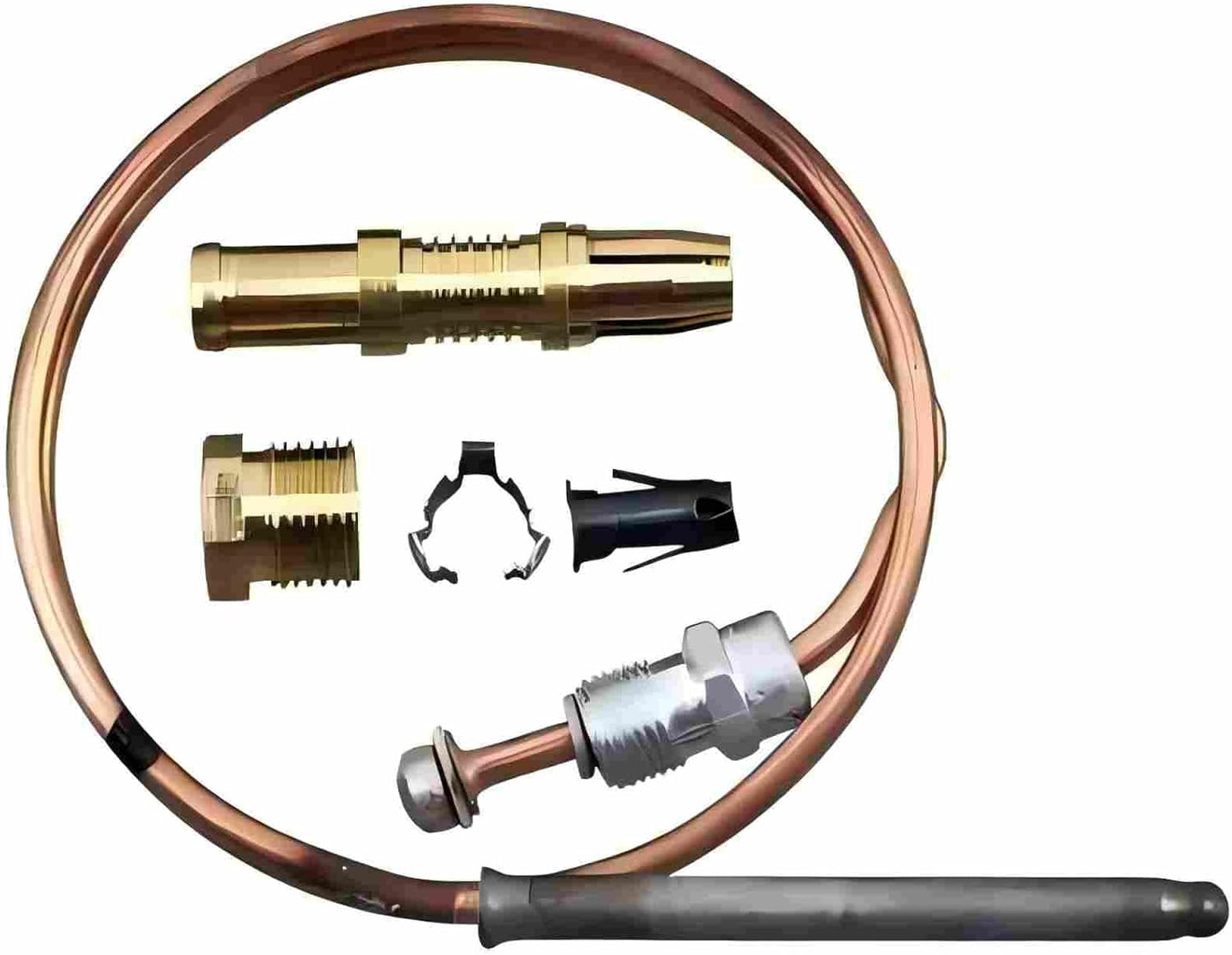 10 pieces HEAVY DUTY THERMOCOUPLE 24" 20-30 MV 310211 4102920 - for GARLAND EAGLE Coaxial thermocouple threads = 11/32"-32-24 inch thermocouple