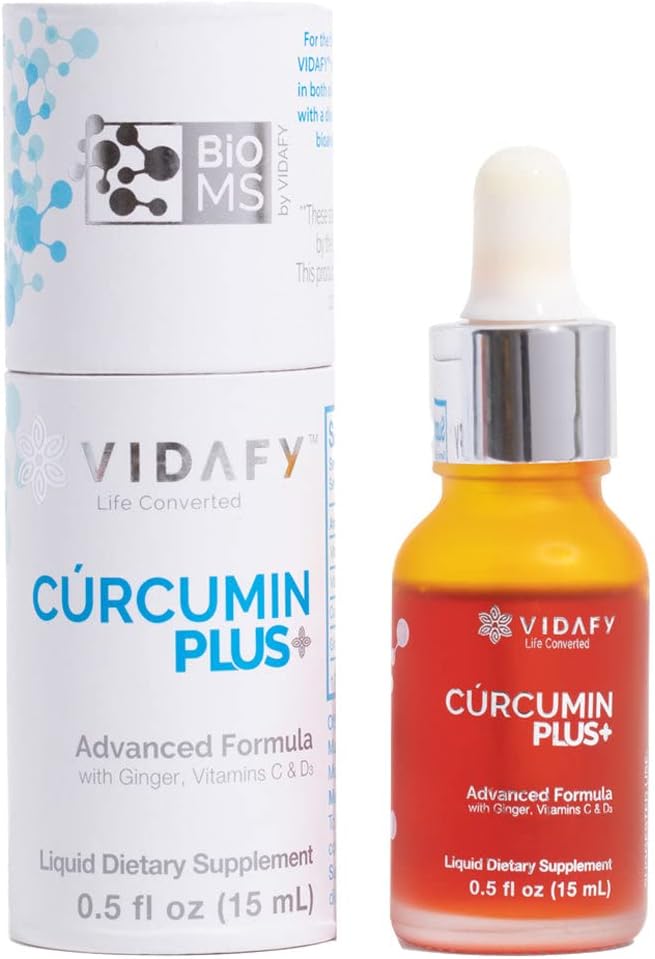 Vidafy Turmeric Curcumin Plus - 15 ml Liquid Drops Curcumin Supplements