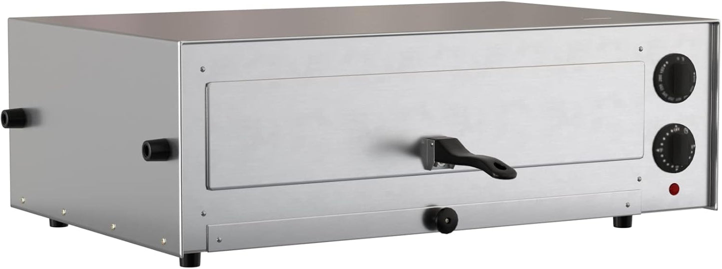 Krollen Industrial KPO16TS Stainless Steel Countertop Pizza\/Snack Oven with Adjustable Thermostatic Control - 120V, 1700W