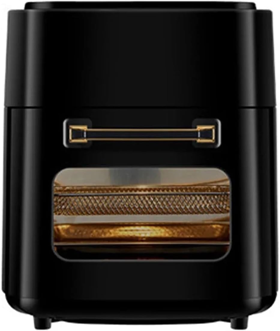 Food essentials and family helpers Intelligent Oil-free Air Fryer Visual Oven French Fries Machine 220V 110V USA EU 1500W Fried Chicken Machine Smart assistant Enjoy life (Color : Black, Size : EU)