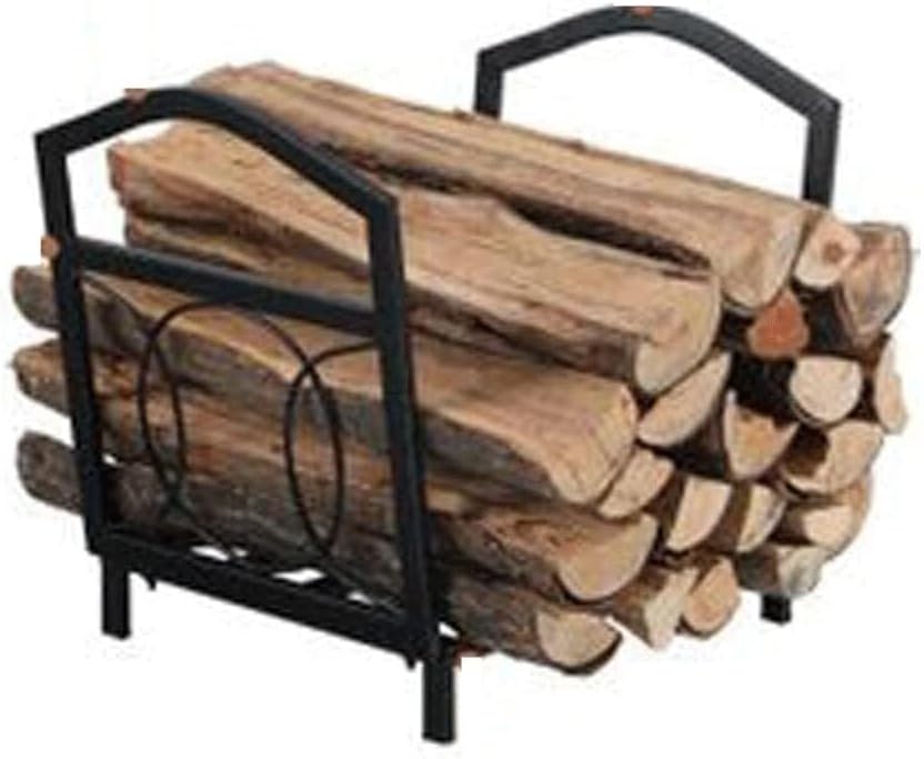Outdoor Firewood Rack Stand Heavy Duty Metal Log Holder Organizer For Fireplace, Patio, Backyard & Indoor Storage