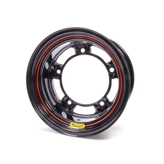 58SR45 Wide 5 Spun Wheel - 15 x 8 in. - Black - 4.5 in. Back Spacing