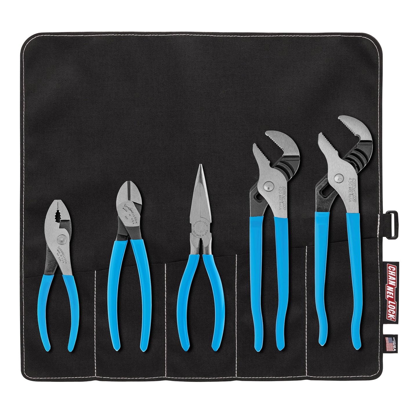 CHANNELLOCK 5pc Professional Pliers Set with Tool Roll