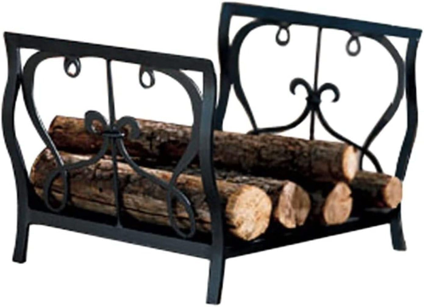 Outdoor & Indoor Firewood Rack, Heavy Duty Metal Log Holder With Powder-Coated Finish