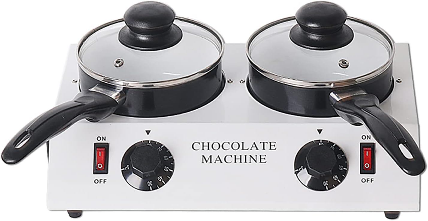 Electric Chocolate Cheese Melting Machine, Double-Cylinder Chocolate Melting Machine, PTC Energy-Saving Heating, Adjustable Temperature Control, Can Melt Chocolate, Butter, Cream, Sugar