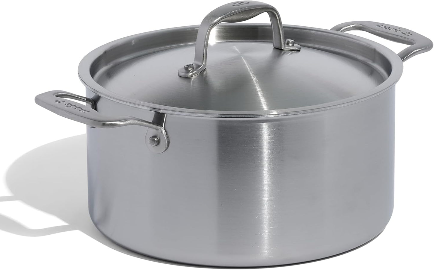 Made In Cookware - 6 Quart Stainless Steel Stock Pot With Lid - 5 Ply Stainless Clad - Professional Cookware - Crafted in Italy - Induction Compatible