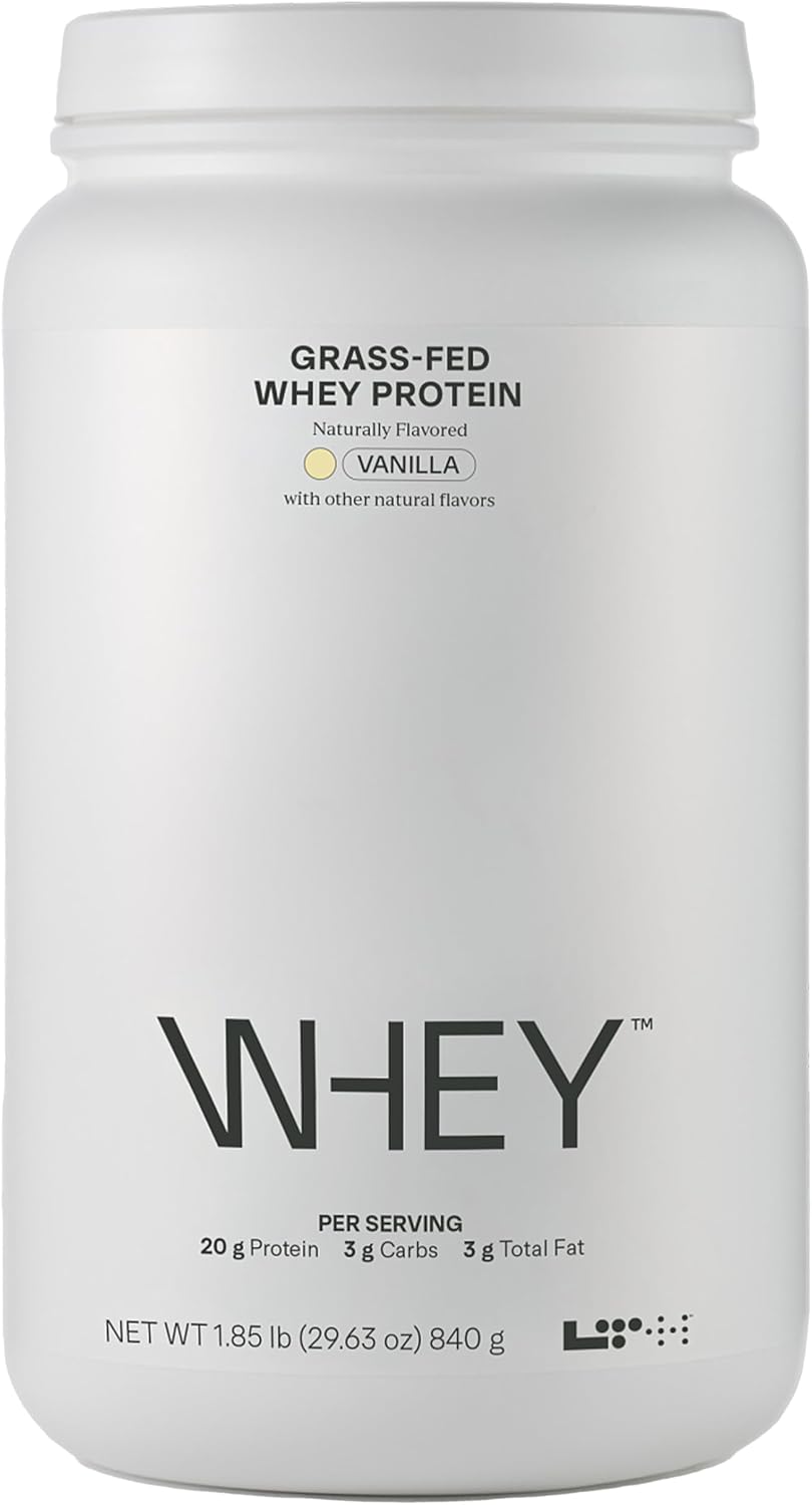 LTH Whey Protein - Trusted by Life Time Fitness Members - Grass-Fed Whey Protein Powder - with Amino Acids - Aids Lean Muscle & Recovery - Supports Immune & Liver Health - Vanilla, 30 Servings
