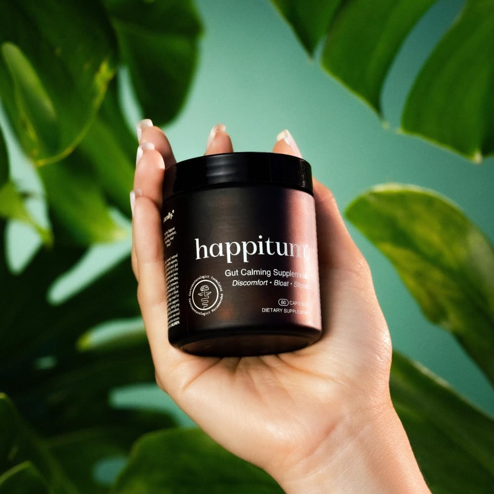 Happitum™: Physician Formulated & Physician Recommended Gut Calming Supplement for Discomfort, Bloating, and Stress